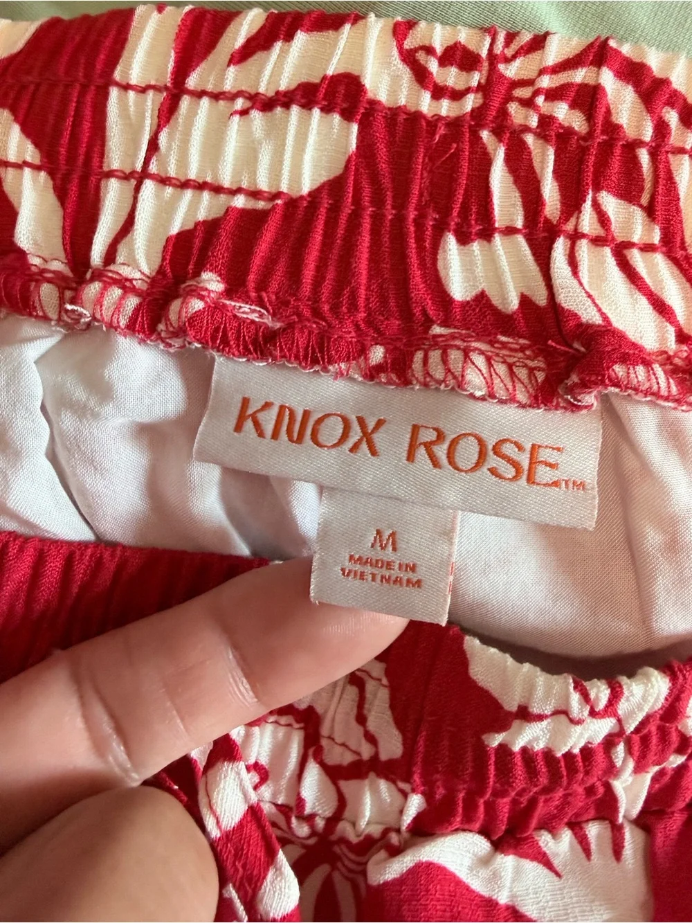 Knox Rose White and Red Floral Skater Skirt